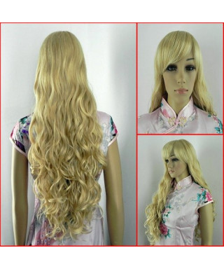 Parrucca bionda riccia