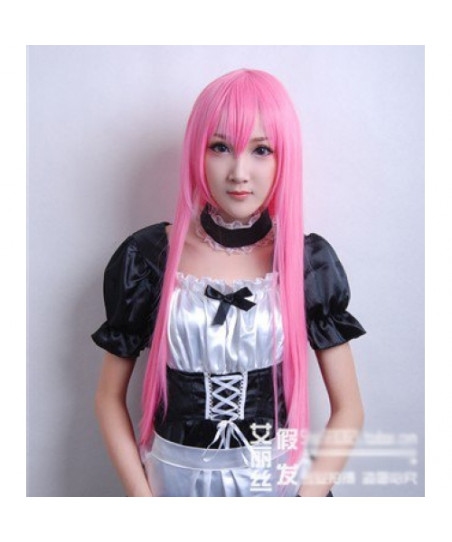 Parrucca rosa/liscia