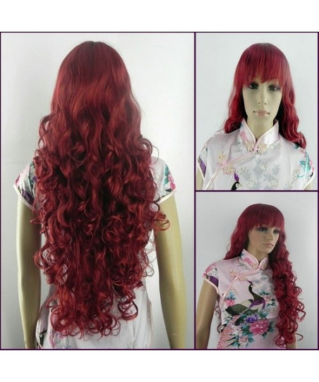 Parrucca rossa riccia