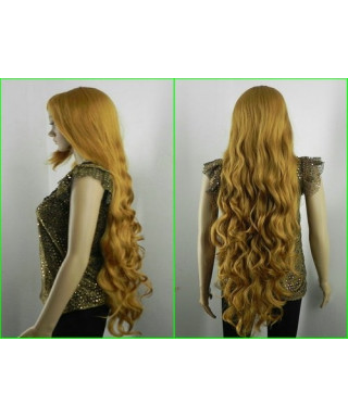 Parrucca bionda riccia