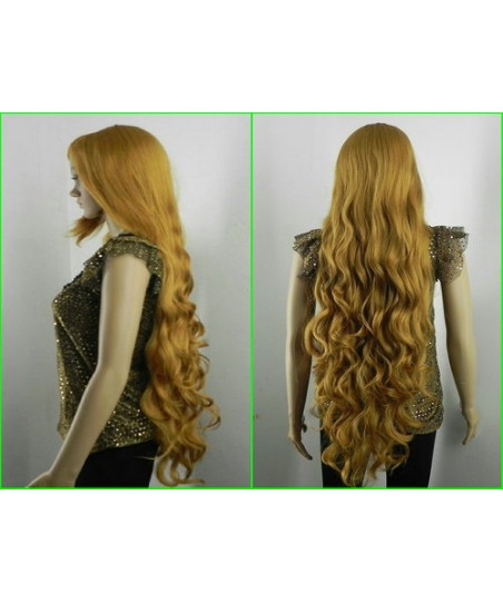 Parrucca bionda riccia