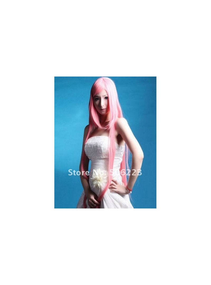 Parrucca rosa fashion liscia